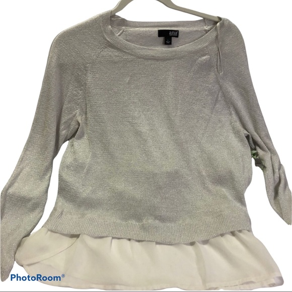 Ana Silver Glitter Sweater Wattached 